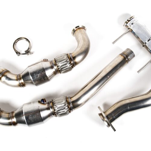 SPD x Full-Race 2017-2020 Ford Raptor 3.5L EcoBoost Stainless Alpha Catted Downpipes